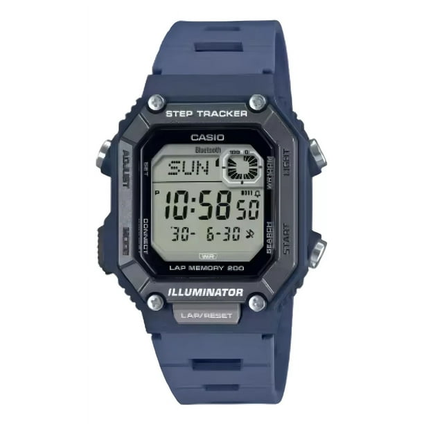Reloj Casio Caballero Ws-b1000 Conectividad Bluetooth Correa Azul Marino Bisel Azul Marino Fondo Negro