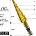 thumbnail image 2 of Set Of 3 Staggered Countersink Drill Bit, Hss Stainless Steel, Triangle, 2 of 5