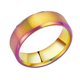 thumbnail image 1 of Anillo de acero inoxidable de titanio para hombre, de 8 mm, con bisel doble, cepillado mate y liso, 1 of 4
