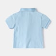 thumbnail image 5 of Nwiuh Toddler Boys Lapel Collar Shirt Short Sleeve Summer Dog Embroidered Children's Clothing Top 2026 (Light Blue, 5-6 Years), 5 of 9