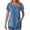 Blue, variant on ZVAVZ Womens Summer Tops,Womens Solid Color Dressy Folded Tops Petal Short Sleeve O-Neck T-Shirts Cute Ruffle Work Shirts for Women Blue,XXL