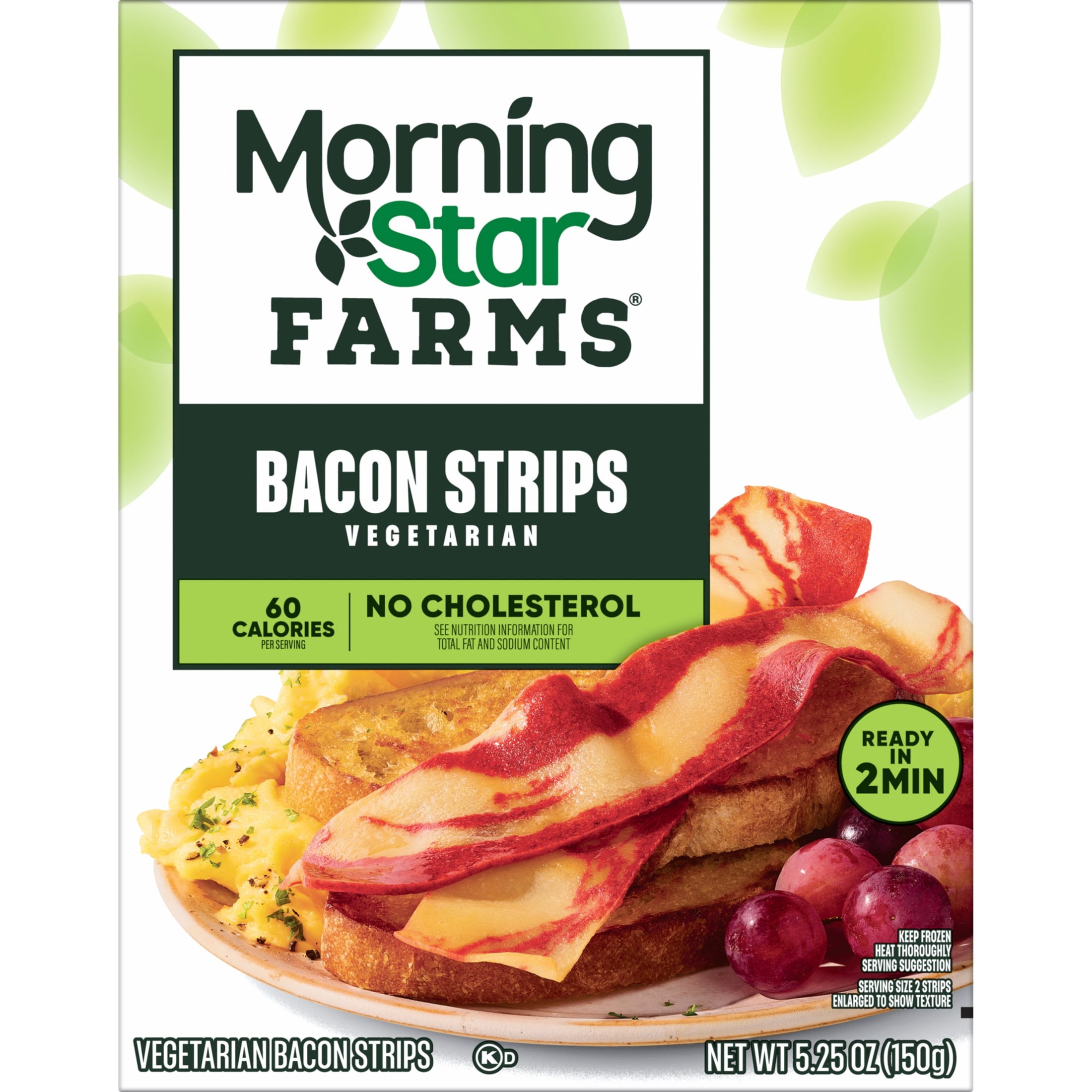 MorningStar Farms Veggie Breakfast Original Meatless Bacon Strips, Vegetarian Meat, 5.25 oz Box