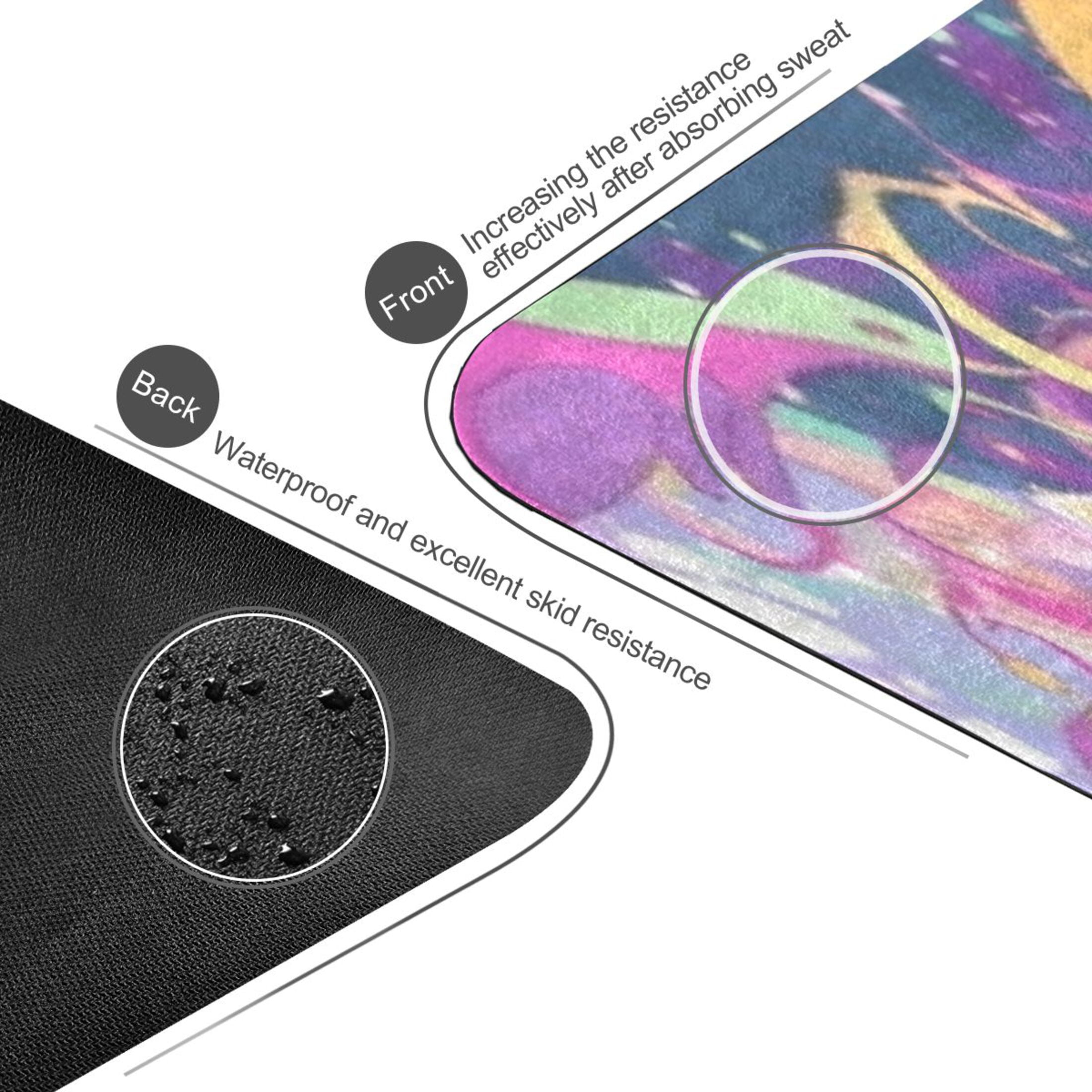 BZSMCE Yoga Mat Women Fitness Mat Iridescent Butterfly Pattern