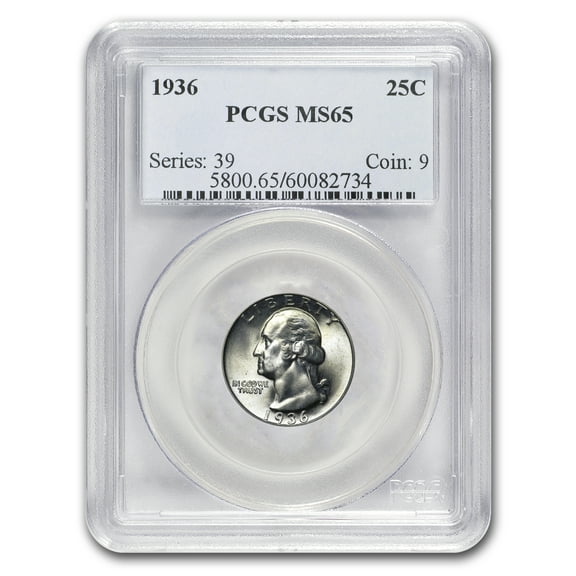 1936 Washington Quarter MS-65 PCGS