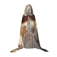 thumbnail image 7 of Honeii Adorable Flower Field Cow Print Poncho Cape, Cloak Coat, Snuggly Hooded Wearable Blanket, Hooded Cape For Teenagers,Halloween Costumes-Small, 7 of 7