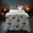 thumbnail image 3 of Homewish Spider Web Bedding, Happy Halloween Duvet Cover Full, Gray, Gray Reversible 3-Piece, 1 Duvet Cover and 2 Pillowcases, 3 of 7