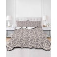 thumbnail image 3 of Purple Floral Twin XL Size Down Alternative Comforter, Lightweight Comforter Quilt Bedding Set with Pillow Shams Spring Plants Flowers Vintage Rustic All Seasons Bed Comforter Duvet Insert 68"x98", 3 of 7