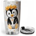 thumbnail image 6 of Advice From A Penguin Insulated Tumbler Jewelry Aquatic Animal Print Coffee Travel Mug With Lid 20oz Stainless Steel Tumbler Gift For Penguin Lovers Flightless Bird Cups, 6 of 6