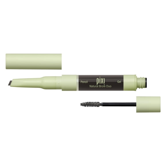 Brow Duo Pixi, fijación natural, suave y negra, impermeable durante todo el día