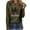 Olive Drab, variant on Odeerbi Christmas Tops For Women Long Sleeve Blouses MERRY CHRISTMAS Plaid Print 2025 Casual Round Neck T-shirt Gray