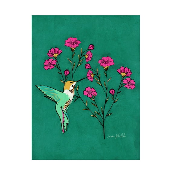 Trademark Fine Art Erum Khalili Hummingbird Canvas Wall Art