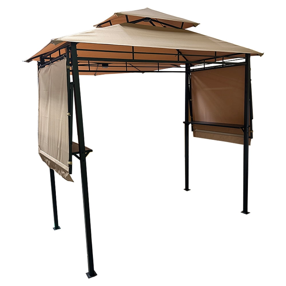 Garden Winds Custom Fit Replacement Canopy Top Cover and Side Awnings Compatible with The Tangkula 13.5’ X 4’ Grill Gazebo - Upgraded Performance RipLock 350 Fabric