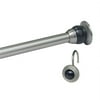 Elegant Home Fashions 9989 Greek Key Tension Rod - Satin Nickel & Black