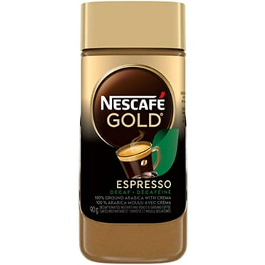 Nescafé 1 Gold Espresso Decaf Instant Coffee, 90 Grams 90G/3.2Oz {Imported From Canada}