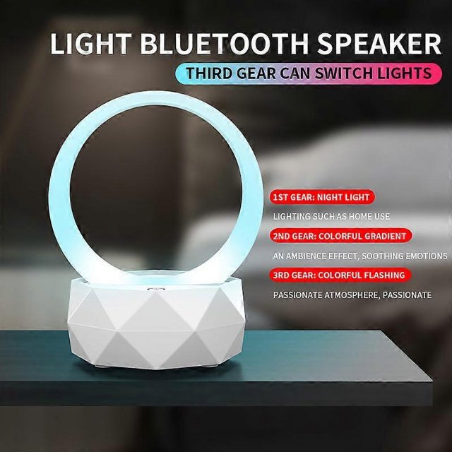 LED Night Light, Music Desk Lamp with Wireless Charger, Portable