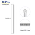 thumbnail image 2 of Uxcell 10Pack M5 x 150mm Fully Threaded Rod Right Hand Threads, 0.8 Thread Pitch, 2 of 6