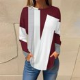 thumbnail image 2 of FAIWAD FAIWAD Women's Spring Tunic Tops Long Sleeve Round Neck Geometric Print Lightweight Tops, 2 of 5