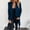 Blue, variant on Babysbule Winter Jackets for Women Fashion Womens Bandage Coat Cardigan Winter Solid Long Sleeve Outerwear