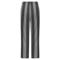 thumbnail image 6 of Black And Gray Vertical Stripes Winter Female Pants Flannel High Waist Women Pants Lady Warm Straight Leg Plush Trousers, 6 of 7