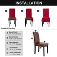 thumbnail image 6 of Visland Dining Chair Covers with Skirt, Universal Easy Fitted Dining Chair Slipcovers High Stretch for Home Ceremony Banquet Wedding Party, 6 of 7