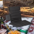 thumbnail image 1 of Silla de camping al aire libre con respaldo de suelo y bolsa de transporte, cojín acolchado Negro, 1 of 8