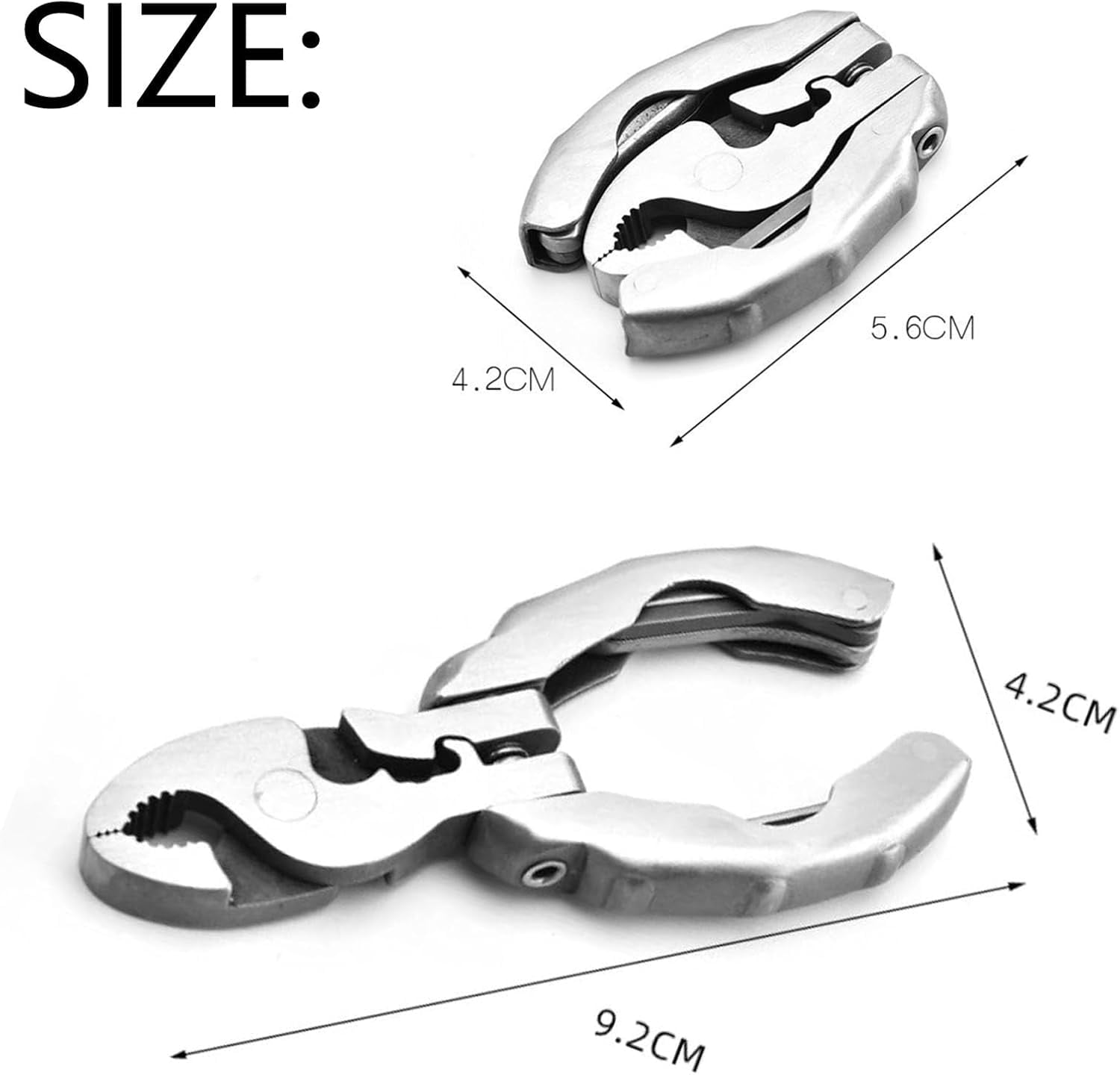 9-In-1 Keychain Multitool Pliers, Mini Pocket Tool Set With Screwdriver, Wire Cutter & Bottle Opener, Small Heavy Duty Folding Gear For Men, Survival Camping Accessories & Car Emergency (2PC)