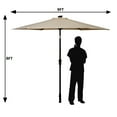 thumbnail image 3 of Patiojoy 9' Outdoor Patio Umbrella Offset w/LED Light Beige No Base, 3 of 8