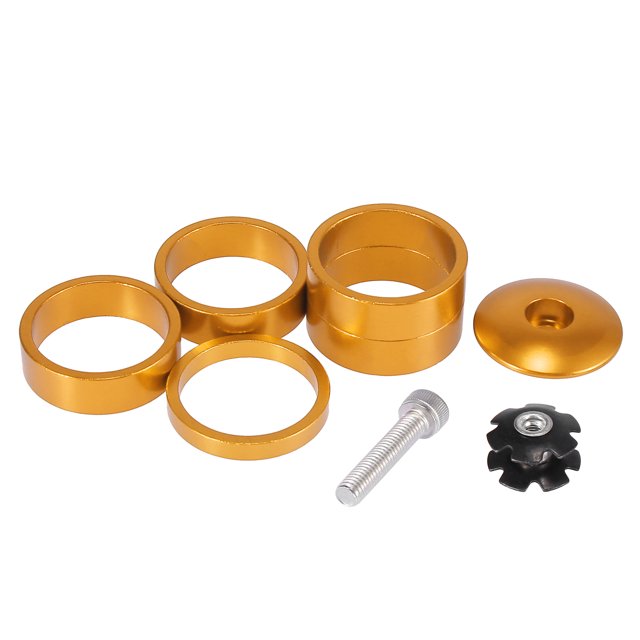 1 Juego Fibra Auriculares Espaciador 28,6mm para 1 1/8 Pulgadas Dorado Tono Unique Bargains Espaciador