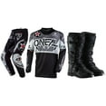 thumbnail image 1 of Oneal Element Warhawk Black/White/Green Jersey Pant Boots Combo, 1 of 5