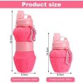 thumbnail image 2 of Collapsible Water Bottle,Portable Reuseable Silicone Foldable Water Bottle,BPA Free Safe &LeakProof Travel Essential 600ML, 2 of 5