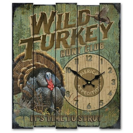 UPC 659356046479 product image for American Expedition Wild Turkey Hunt Club Wall Clock | upcitemdb.com
