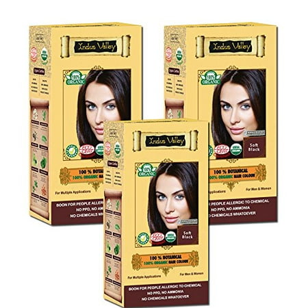 Certified Organic Soft Black Hair Colour Suitable for Sensitive Skin Combo (Best Organic Hair Color For Gray Hair)