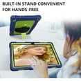 thumbnail image 5 of FIEWESEY For Walmart Onn 10.1 Tablet Case 2022 For Walmart Onn 10.1 Gen 3 Model 100071485 Tab Case Shockproof Kids Friendly Armor Case Kickstand Shoulder Hand Strap Protective Shell - Navy+Green, 5 of 7