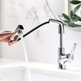 Zinc Alloy Basin Sink Faucet, 360°Rotation 60Cm PullOut Single Handle