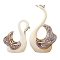 thumbnail image 3 of 2 figuras de cisne para escritorio, regalo de boda, arte artesanal, adorno para fiesta. Estilo B, 3 of 9