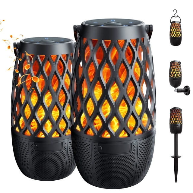 Altavoz Bluetooth KUCCHERO para exteriores con luz impermeable paquete de 2