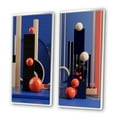 thumbnail image 3 of Designart "Calder's Tribute Geometric Simplicity" Art Mural Moderne Encadré Ensemble de 2 - Toile Encadrée Bleue Moderne pour Décoration de Salon, 3 of 6