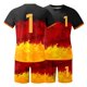 thumbnail image 3 of Playeras De Compresión Para Hombre, Conjunto De Dos Piezas De Camiseta Y Pantalones Cortos De Manga Corta Con Estampado Completo De Alemania Para Hombre Y Conjunto De Camisa Y Pantalón Corto., 3 of 9