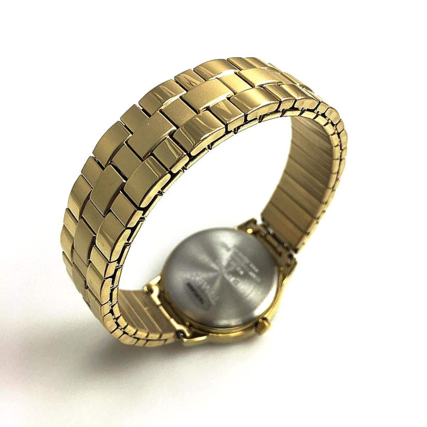 Women's Easy Reader Small Gold-Tone/White Watch, Stainless Steel Expansion Band
