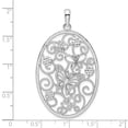 thumbnail image 2 of FJC Finejewelers 925 Sterling Silver Polished Oval Butterflies Charm 42 mm, 2 of 6