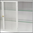 thumbnail image 6 of 3 Door Arched Wall Mounted Glass Cabinets for Kitchen, Living Room and Bathroom(White), 6 of 13