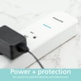 thumbnail image 6 of Philips Surge Protector, 4 Outlet, Adapter-Spaced, 450J, Braided Cord, 4ft, White, 6 of 8
