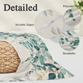 thumbnail image 2 of Teal Green Eucalyptus Pillow Covers, Linen Long Throw Pillow Case, Farmhouse Weeping Leaves Linen Holiday Pillow Protector Decorative Cushion Cover for Living Room/Bedroom 20" x 30", 2 of 8