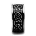 thumbnail image 4 of Luxe Jewelry Designs Men's Stainless Steel Celtic Ring with Jet Black Epoxy, Size 13 (Pack of 2), 4 of 4