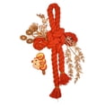 thumbnail image 1 of Colgante de nudo chino rojo para hacer uno mismo, adorno colgante, decoración para festivales. Estilo B, 1 of 9