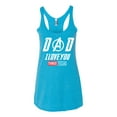 thumbnail image 2 of Wild Bobby, Dad I Love You 3000 Endgame Superhero Gift Idea, Father's Day, Women Tri-Blend Racerback Tank Top, Vintage Turquoise, Small, 2 of 4