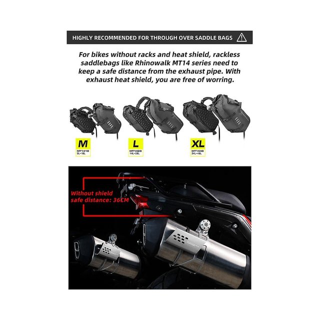 Protector de tubo de escape de motocicleta DENGXMXG Cubierta de protección térmica universal