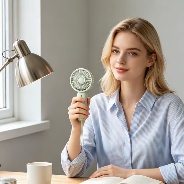 Refreshing Handheld Fan USB Rechargeable Mini Quiet Fan Portable Desktop Fan With Powerful Wind For Home Office Dorm