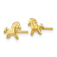 thumbnail image 2 of 14k Polished Horse Post Earrings in 14k Yellow Gold, 2 of 3