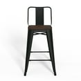 thumbnail image 5 of Simpli Home 24 Inch Metal / Wood Counter Height Stool (Set Of 4) In Black, 5 of 6